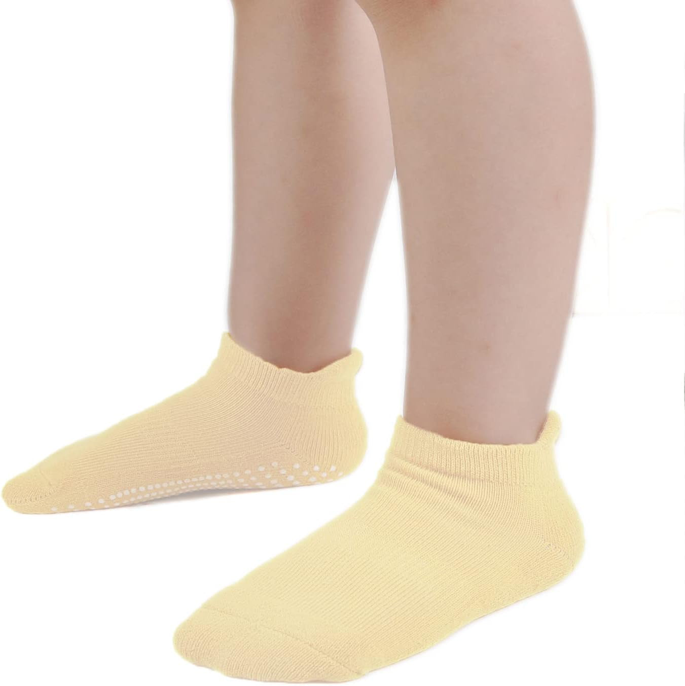 Baby Socks Toddler Non-Slip Socks Thick Cotton Ankle Socks with Grips Kids Boys Girls 6/12 Pack