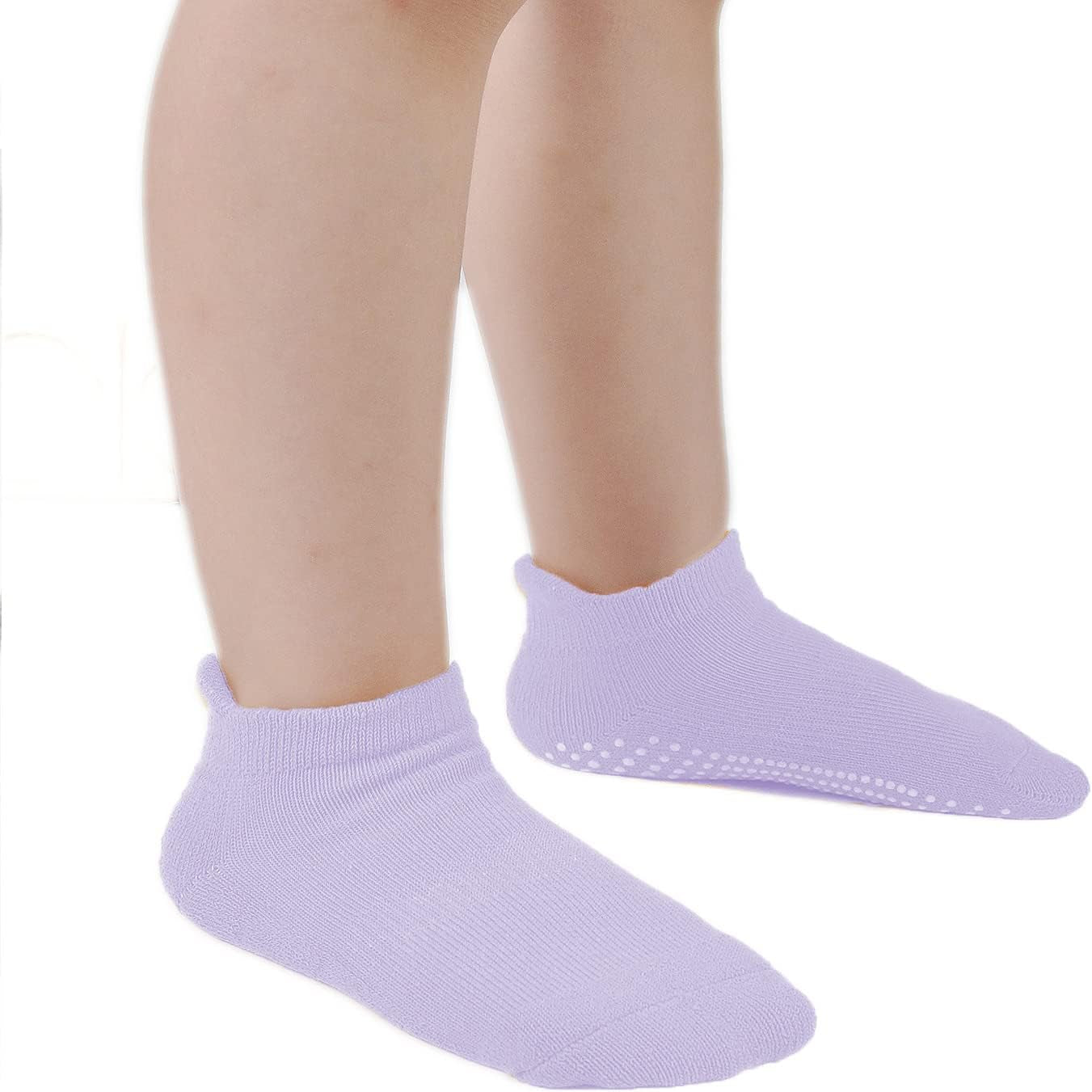 Baby Socks Toddler Non-Slip Socks Thick Cotton Ankle Socks with Grips Kids Boys Girls 6/12 Pack