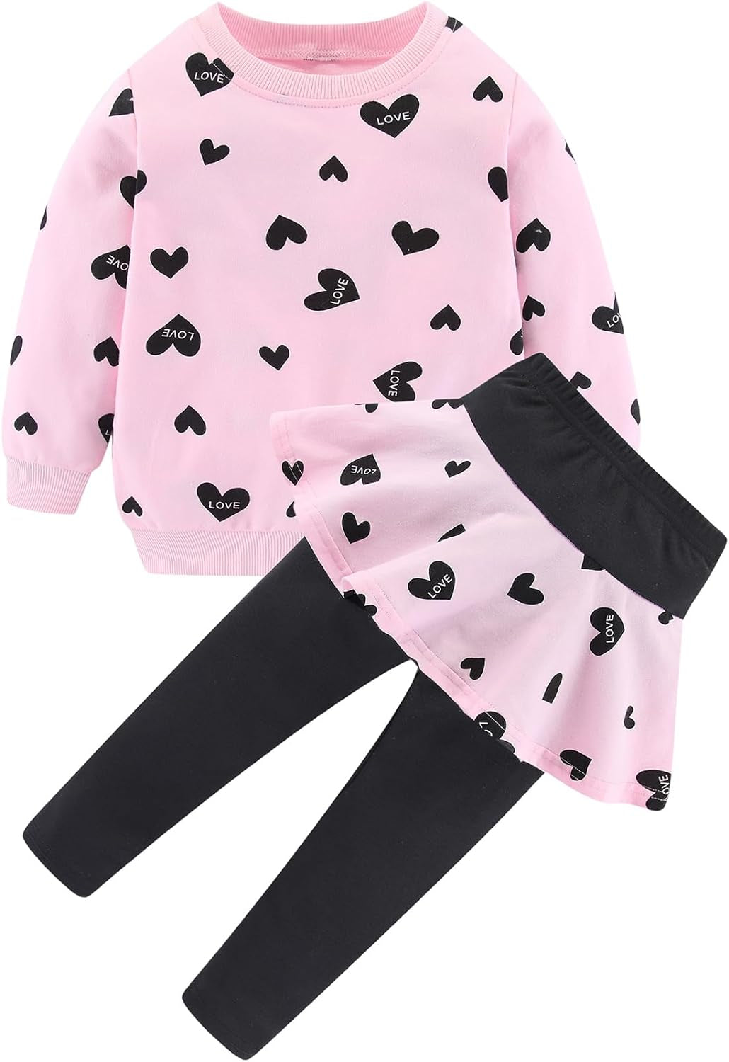 Adorable Cute Toddler Baby Girls Clothes Set,Long Sleeve T-Shirt +Pants Outfit